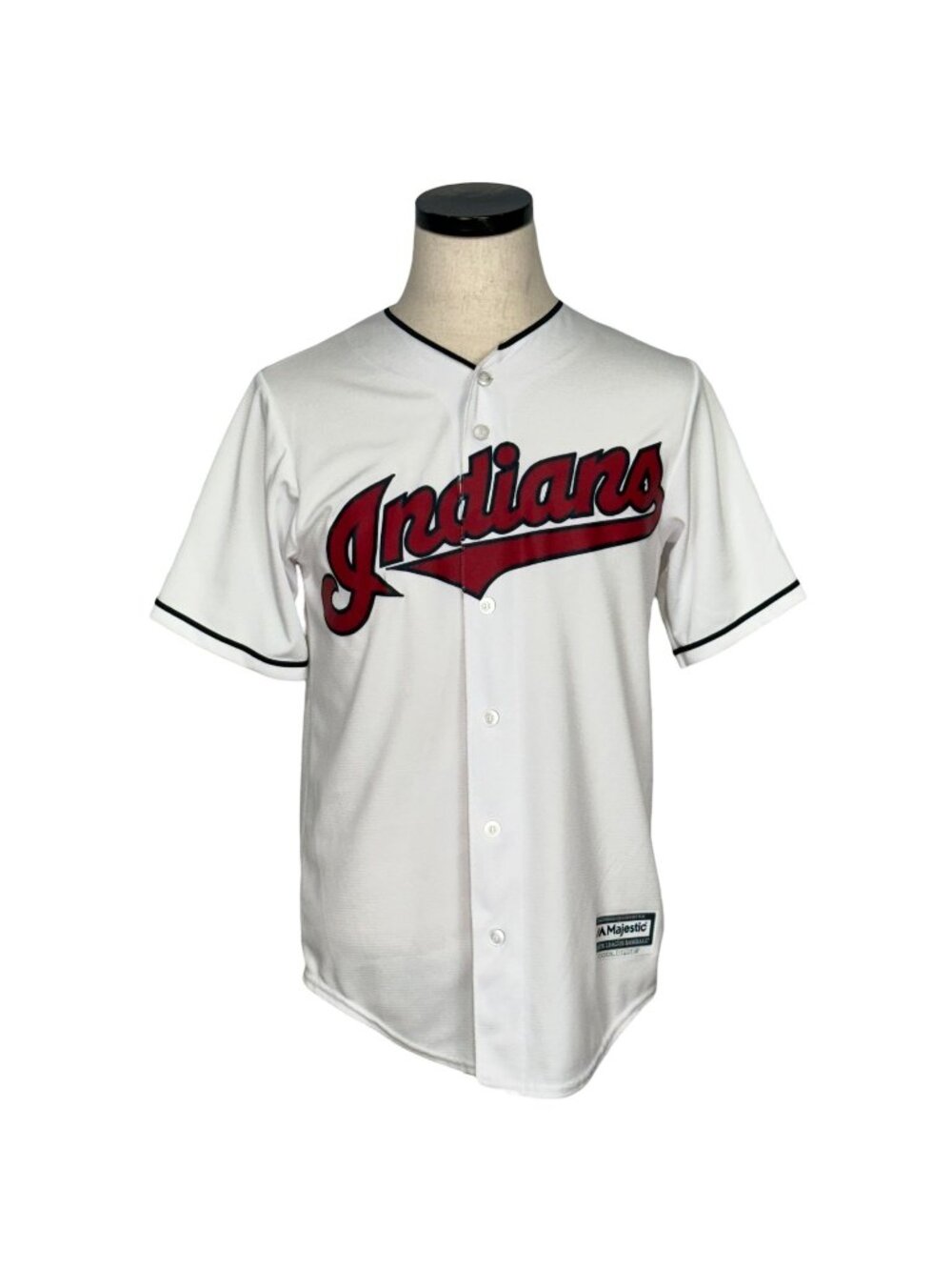 Cleveland Indians Tomlin #43 Majestic Cool Base White Stitched MLB Jersey Small